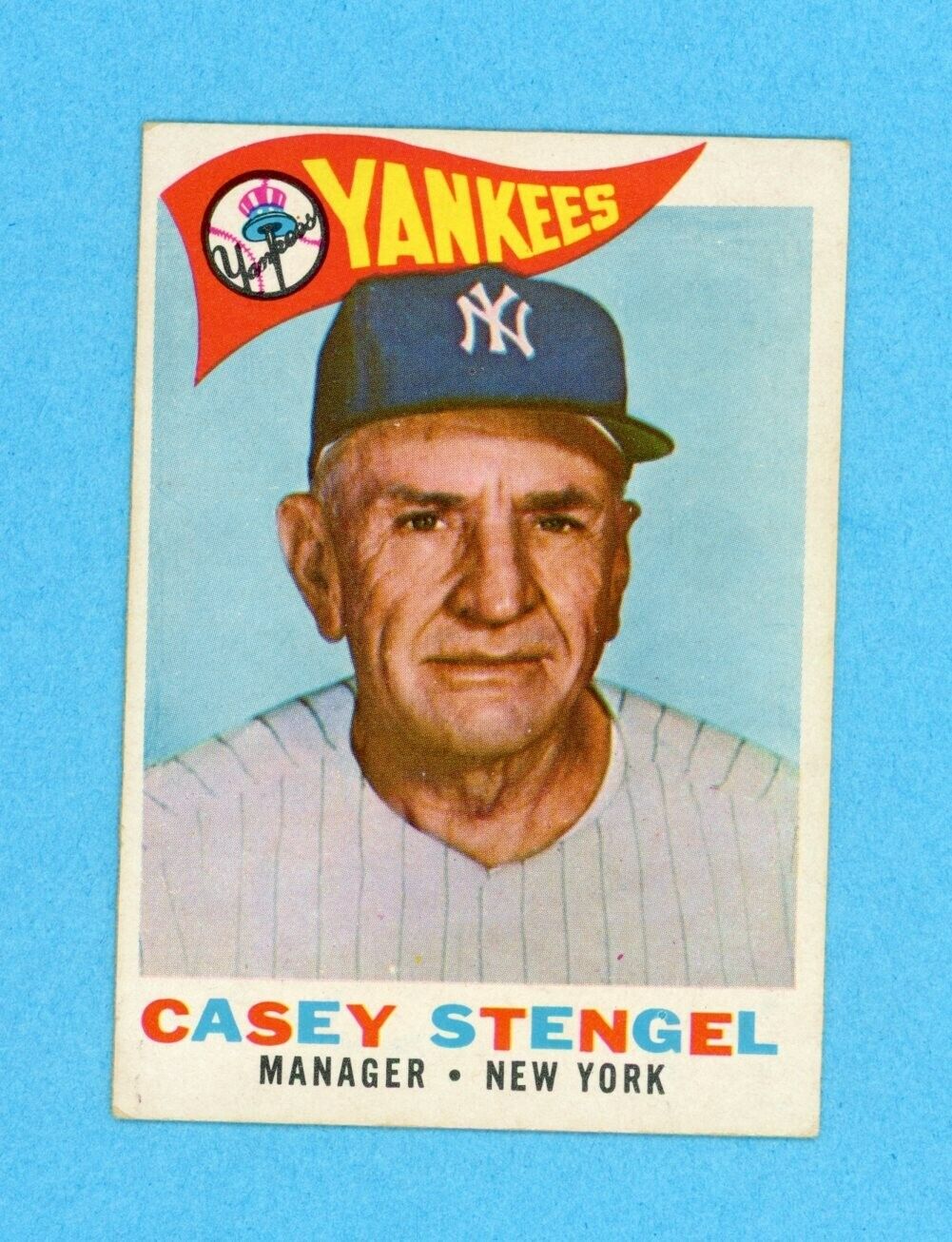 1960 Topps #227 Casey Stengel New York Yankees Baseball Card EX