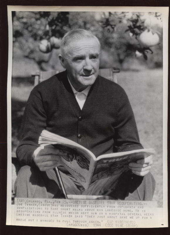 Origina 1944 Joe Tinker Recuperating Wire Photo