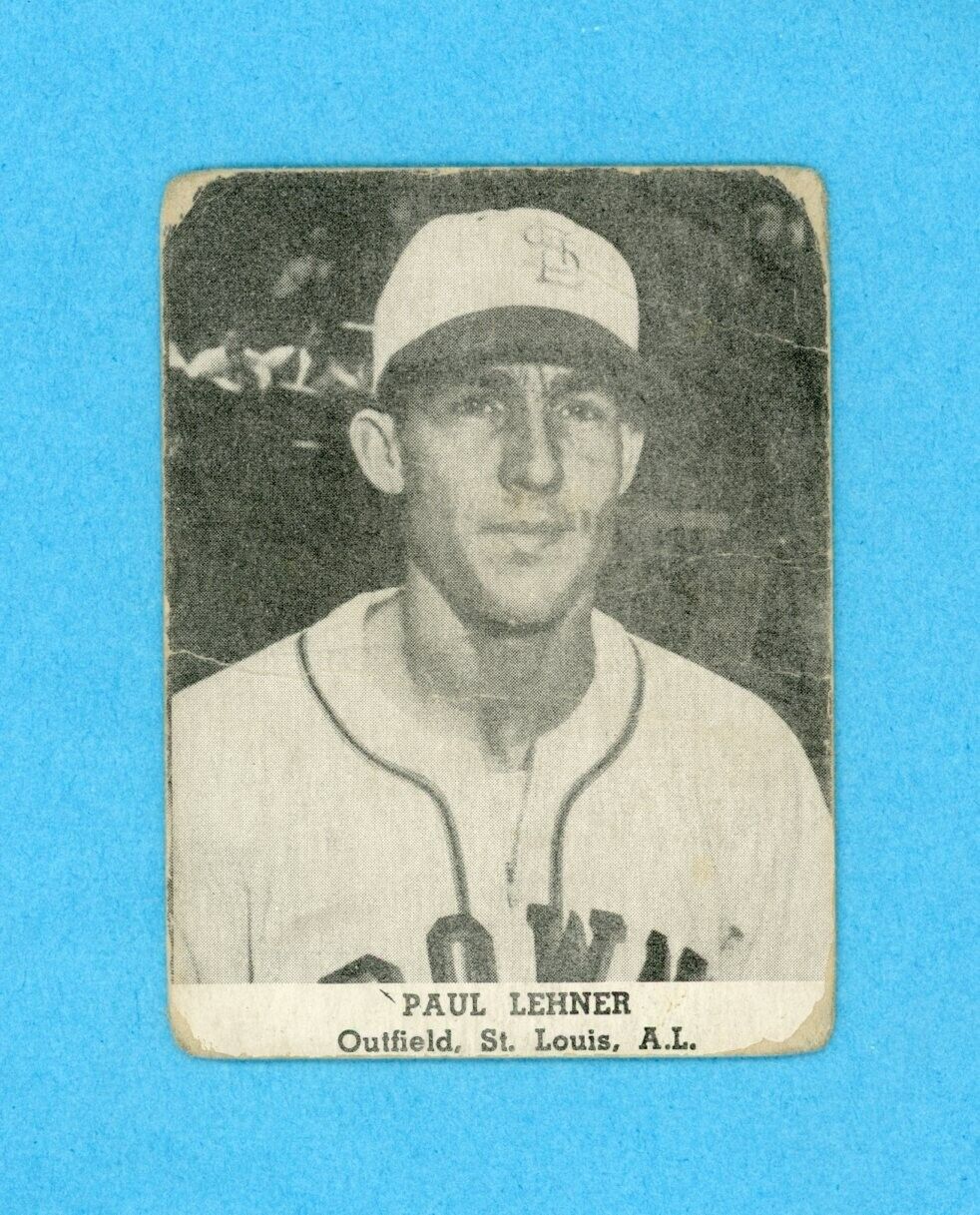 1947 Tip Top Bread Paul Lehner St. Louis Browns Baseball Card Low Grade