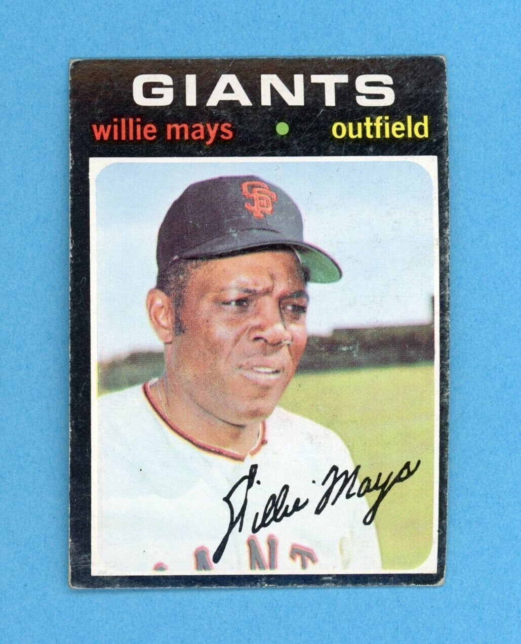 1971 Topps #600 Willie Mays San Francisco Giants Baseball Card Vg/Ex