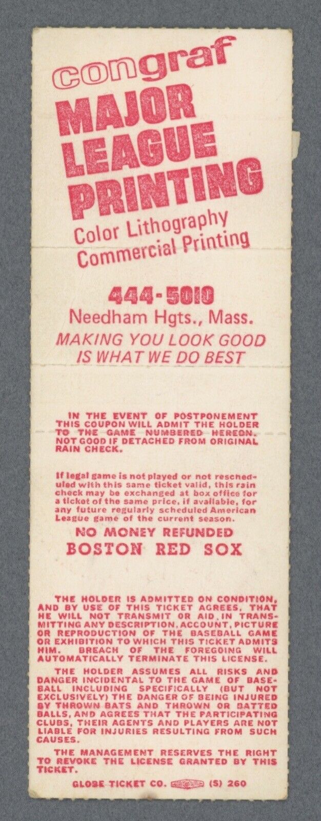 10/3/76 Baltimore Orioles vs Boston Red Sox at Fenway Park Full Ticket