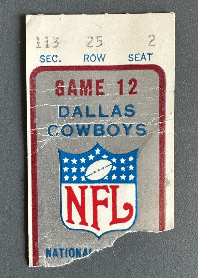 Dec. 30, 1973 NFC Championship Game Ticket Stub - Minn. Vikings @ Dallas Cowboys