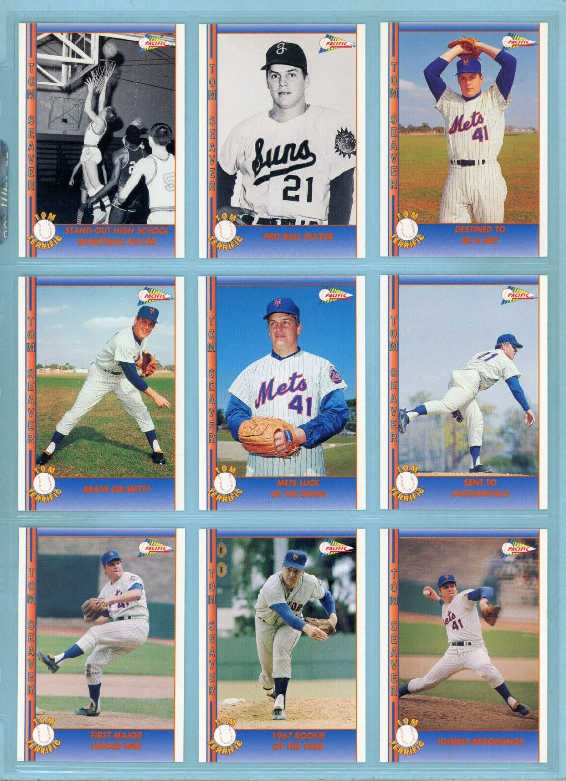 1992 Pacific Tom Seaver Complete Set of 110 Baseball Cards NM