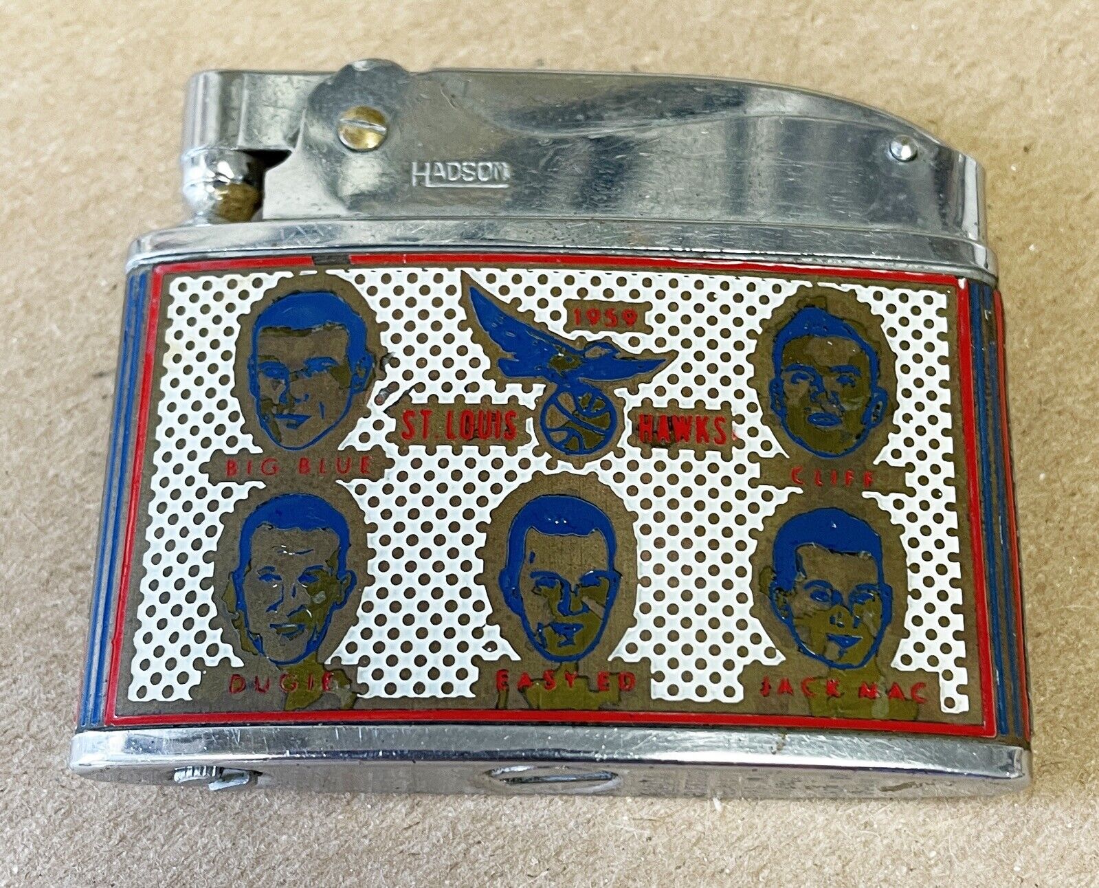 1959 St. Louis Hawks NBA World Champions Cigarette Lighter