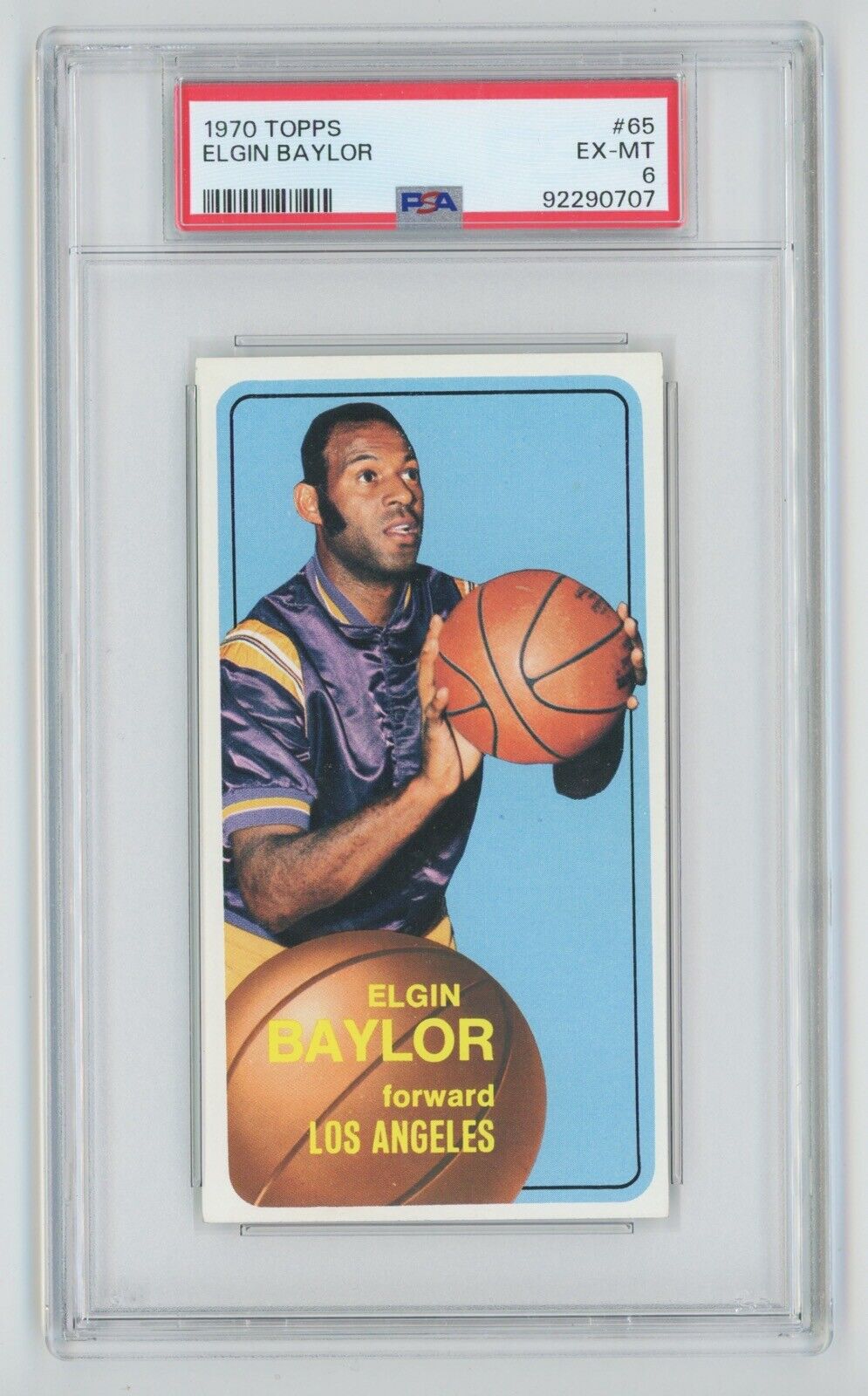 Elgin Baylor 1970 Topps Card #65 • PSA 6 EX-MT