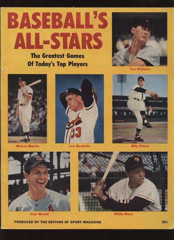 1958 Sport Baseball All Stars Magazine Mantle Mays EX+