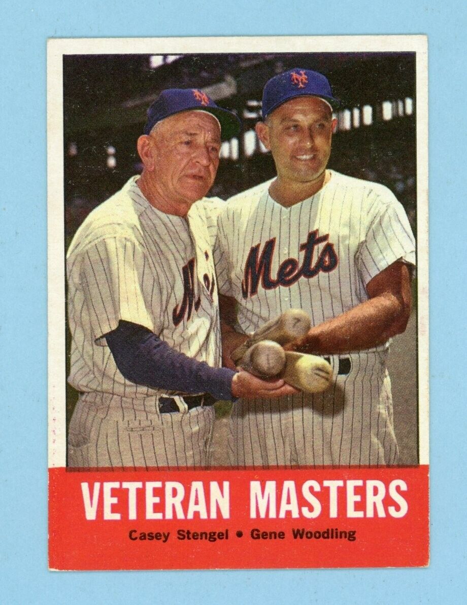 1963 Topps #43 Veteran Masters New York Mets Baseball Card Ex/Mt