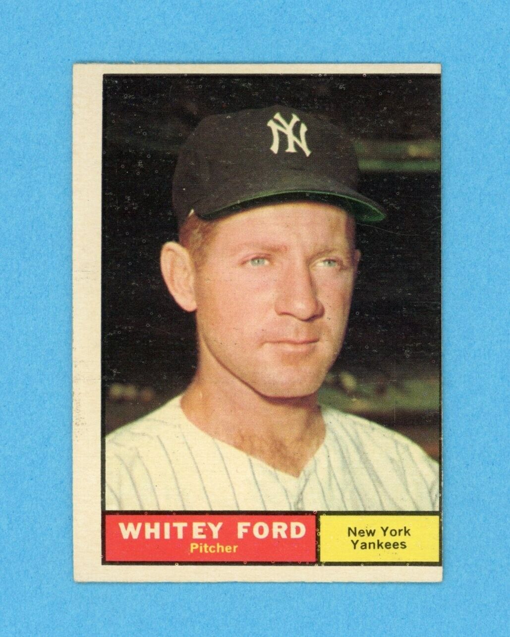 1961 Topps #160 Whitey Ford New York Yankees Baseball Card EX+ - Ex/Mt o/c