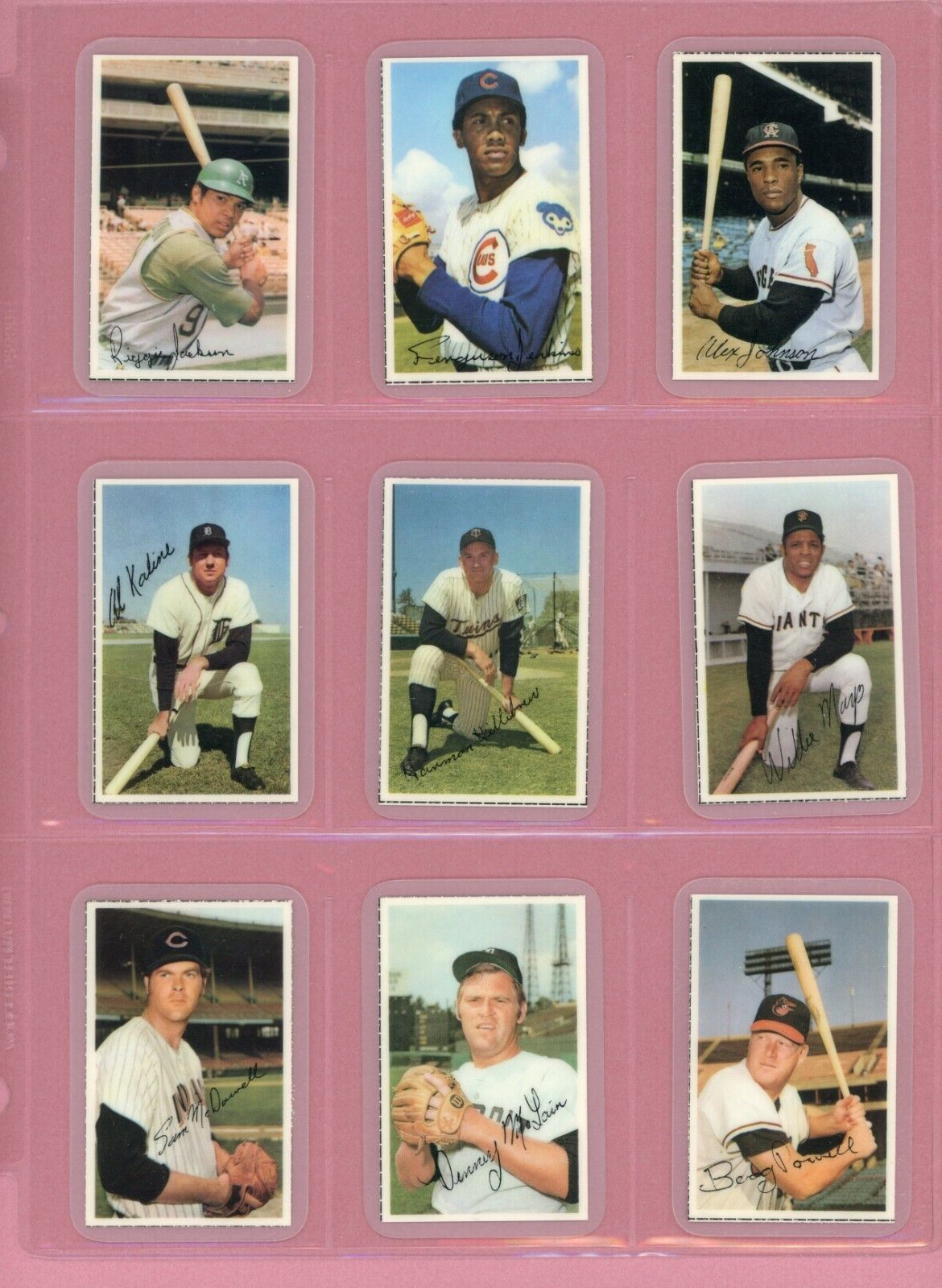 1971 Dell All-Stars Complete Set of 24 Baseball Cards NM Laminated Variation