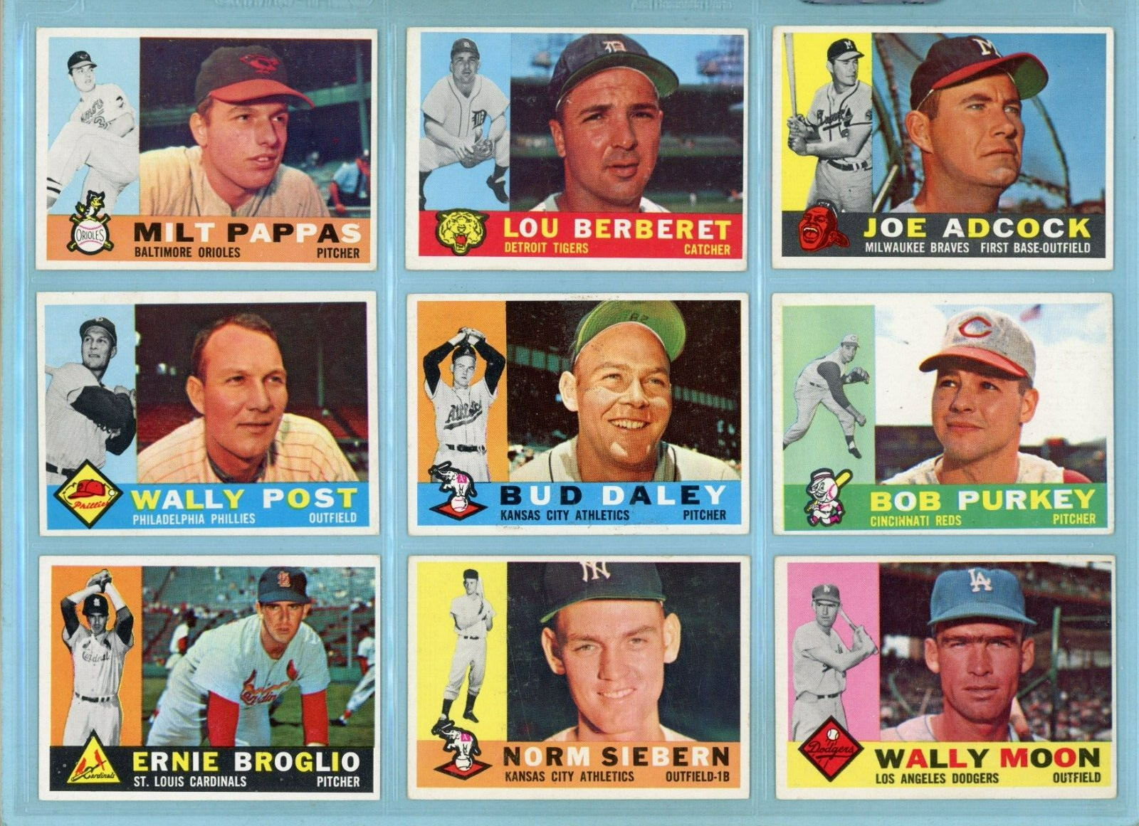 1960 Topps Starter Set Lot of 327 Different Baseball Cards Ex/Mt sbsl