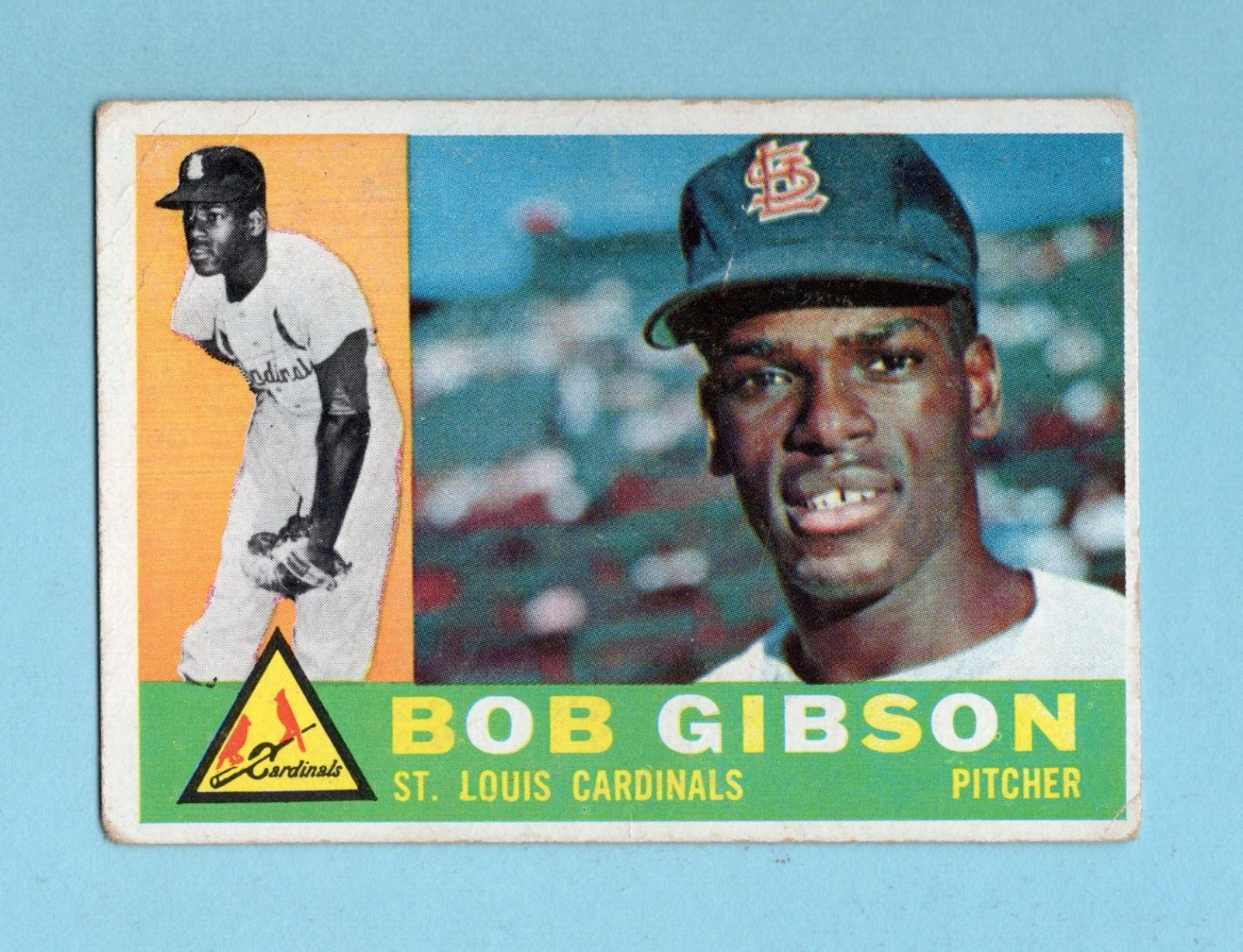 1960 Topps #73 Bob Gibson St. Louis Cardinals Baseball Card Low Grade