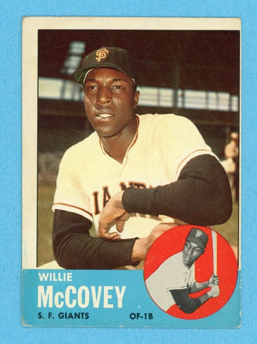 1963 Topps #490 Willie McCovey San Francisco Giants Baseball Card EX o/c