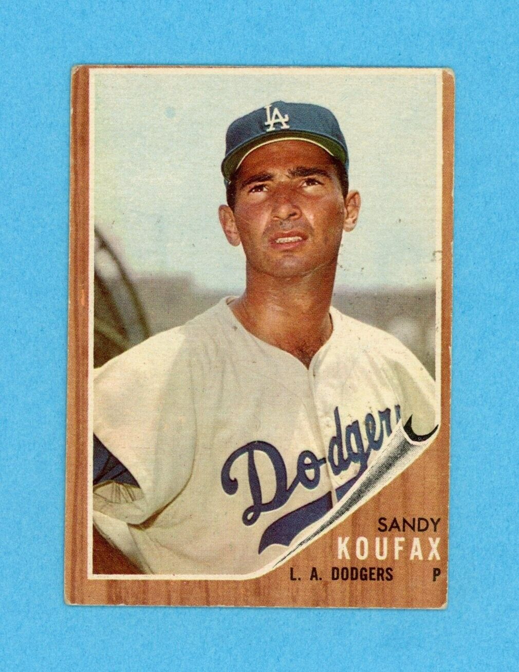 1962 Topps #5 Sandy Koufax Los Angeles Dodgers Baseball Card Vg/Ex o/c