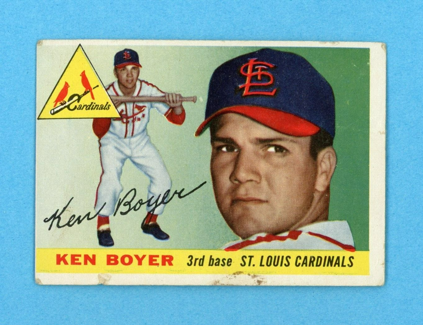 1955 Topps #125 Ken Boyer St. Louis Cardinals Rookie Baseball Card Low Grade