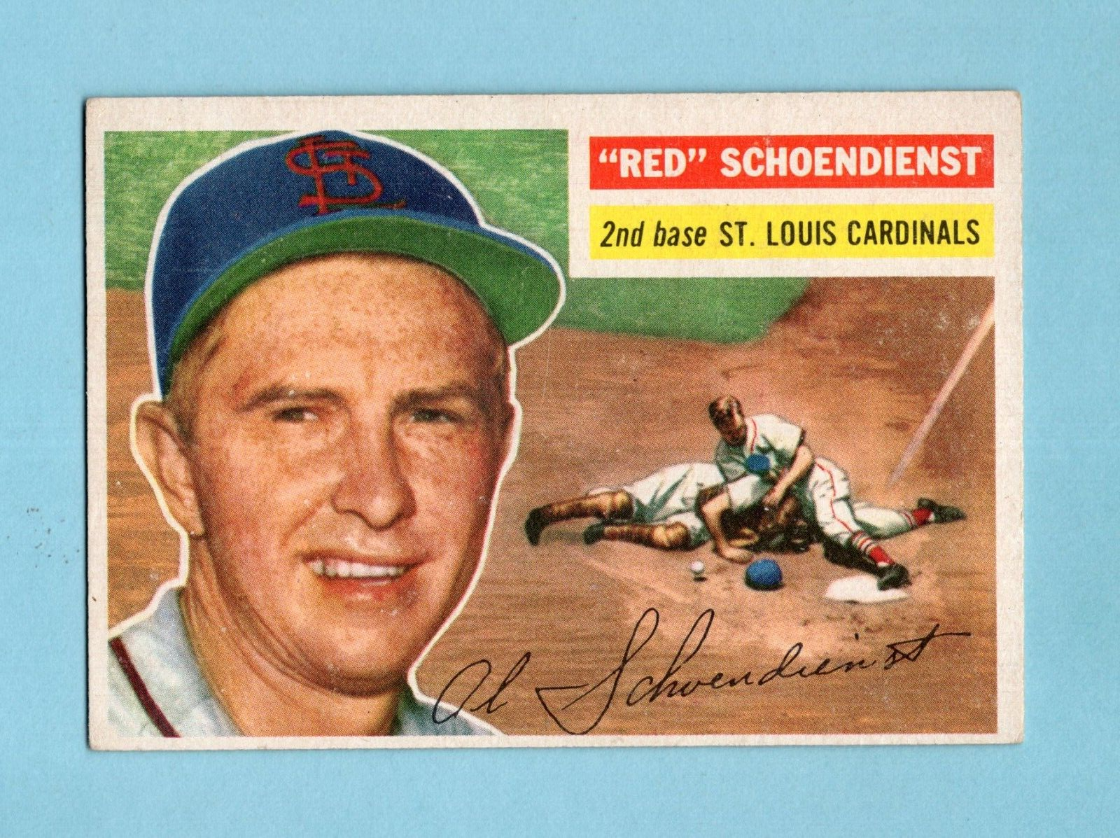 1956 Topps #165 Red Schoendienst St. Louis Cardinals Baseball Card EX