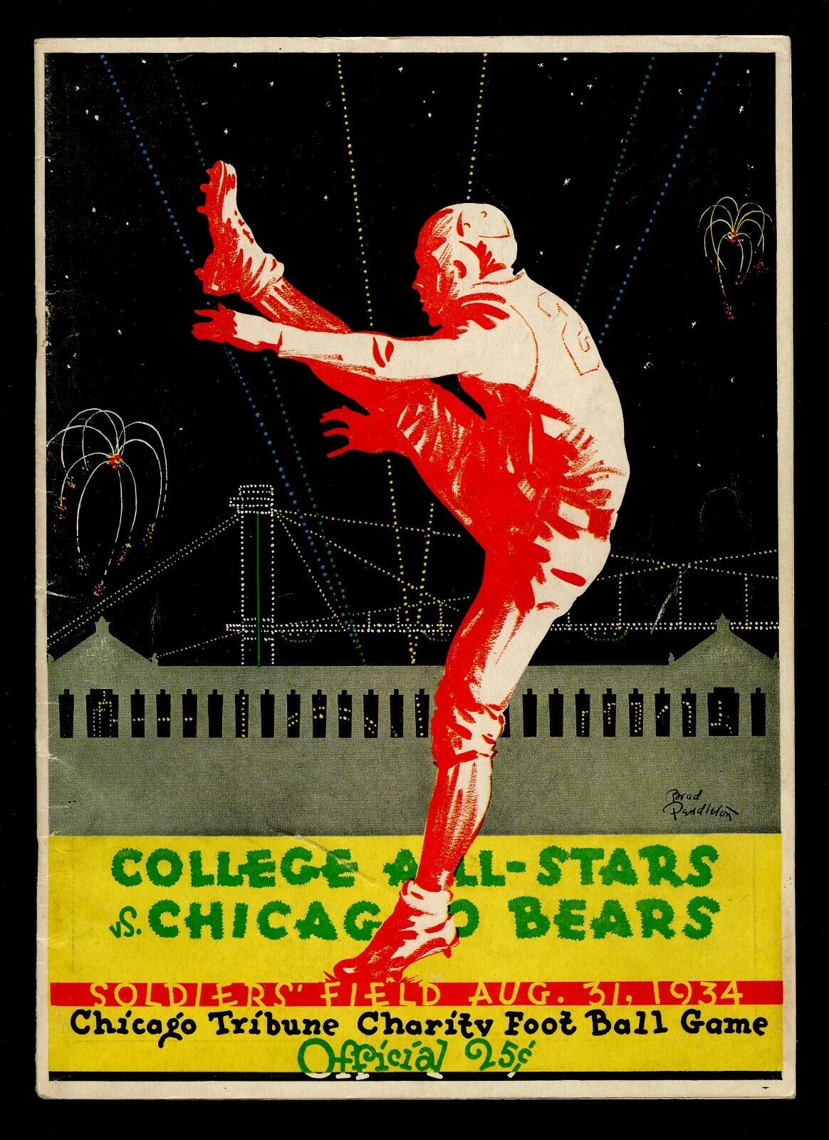 August 31 1935 Football Program Chicago Bears vs College All Stars EX