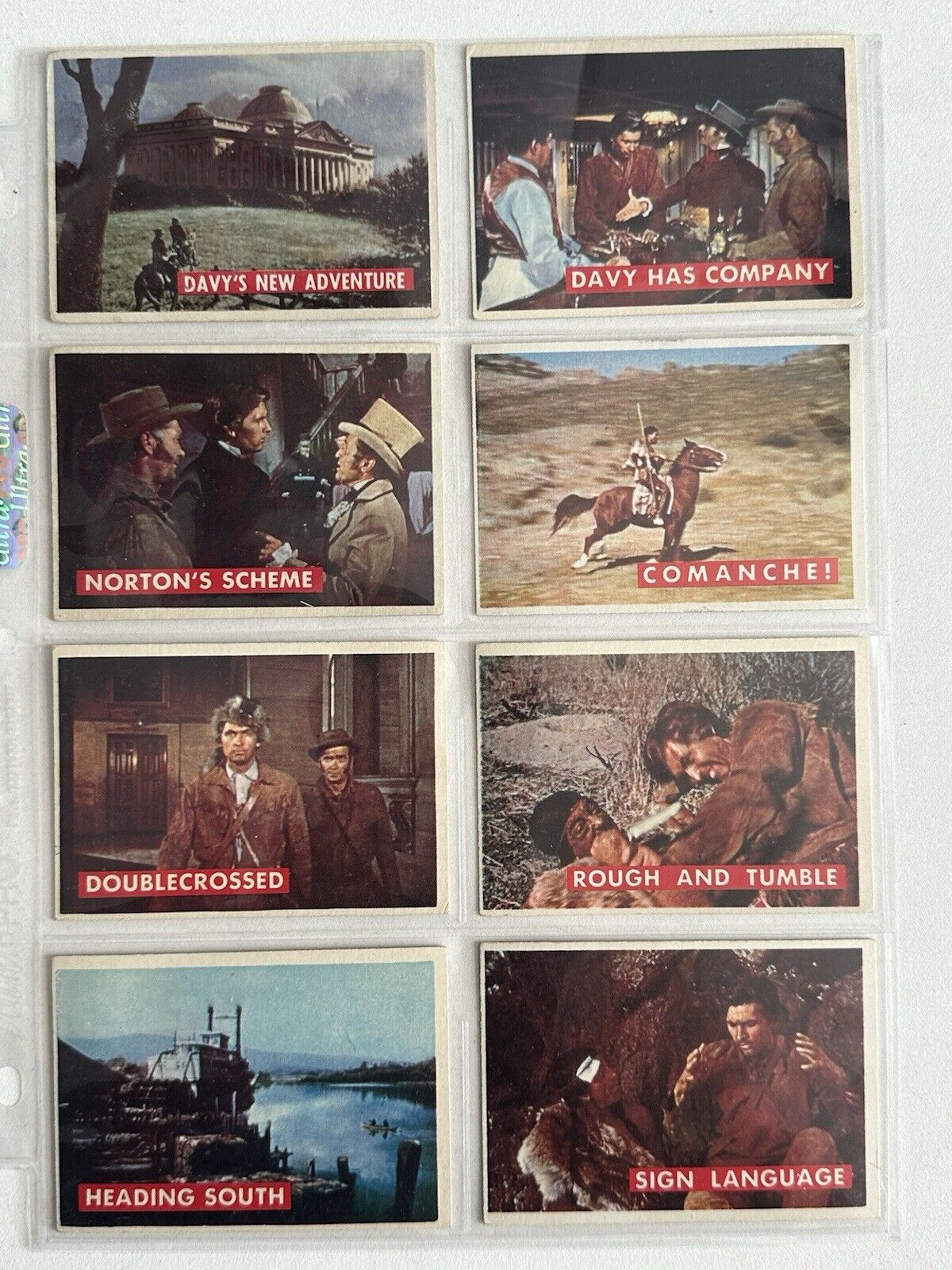 1956 Topps Davy Crockett Non-Sports Complete Green Backs Set of 80 VG-EX/EX