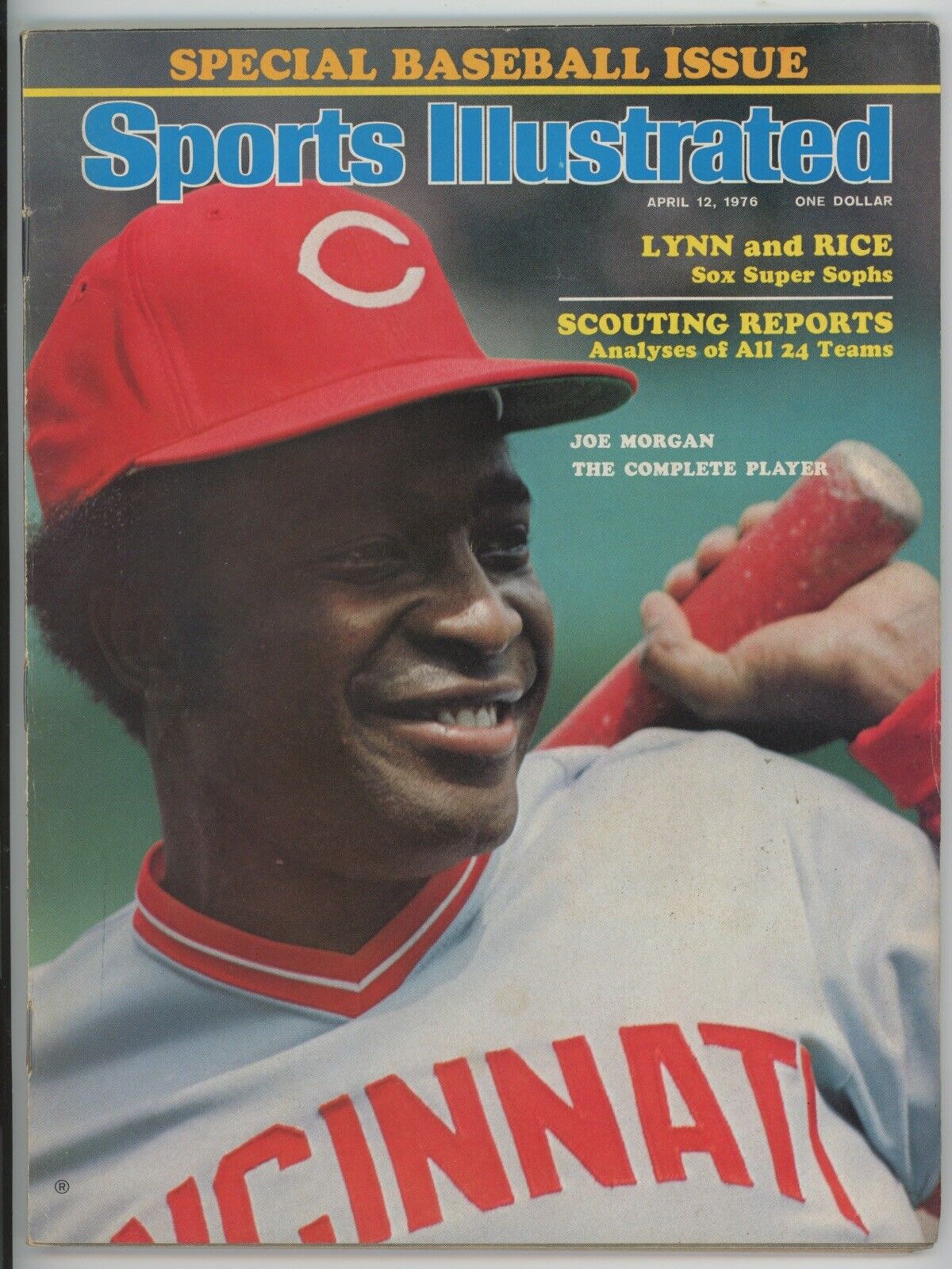 Joe Morgan Cincinnati Reds 4/12/76 Sports Illustrated • No Mailing Label