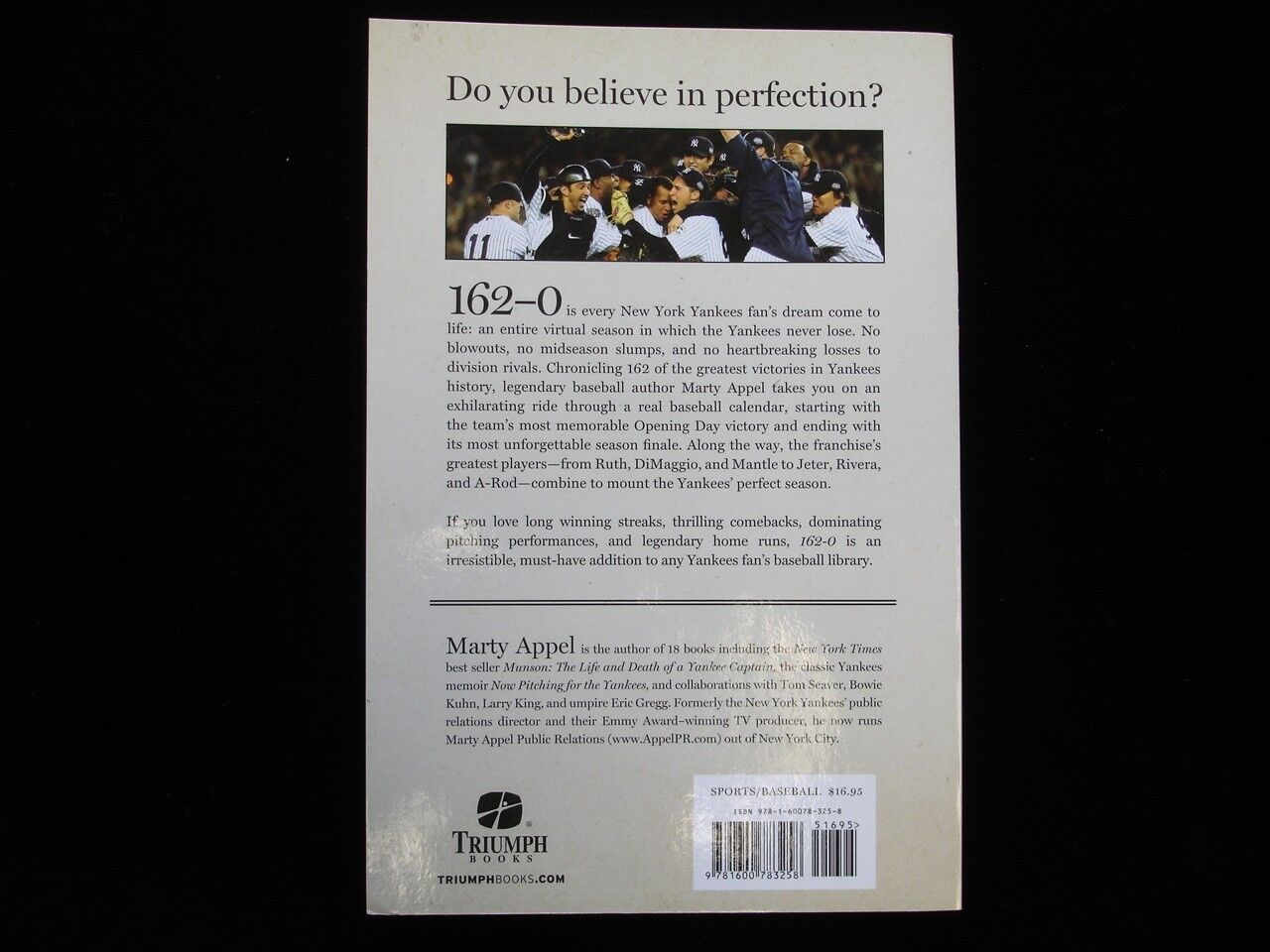 2010 '162-0 The Greatest Wins' New York Yankees Perfect Season Book - NM