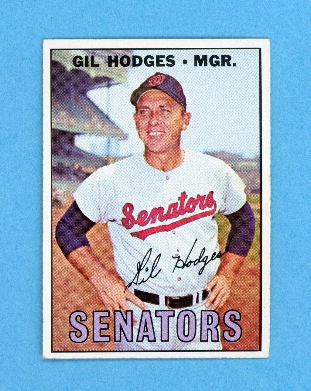 1967 Topps #228 Gil Hodges Washington Senators Baseball Card Ex/Ex+