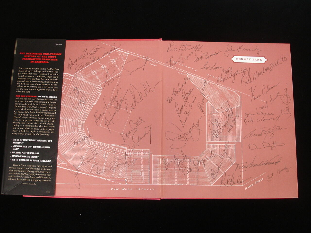 2000 Red Sox Century Hardcover Book - 38 Boston Red Sox Autographs! 