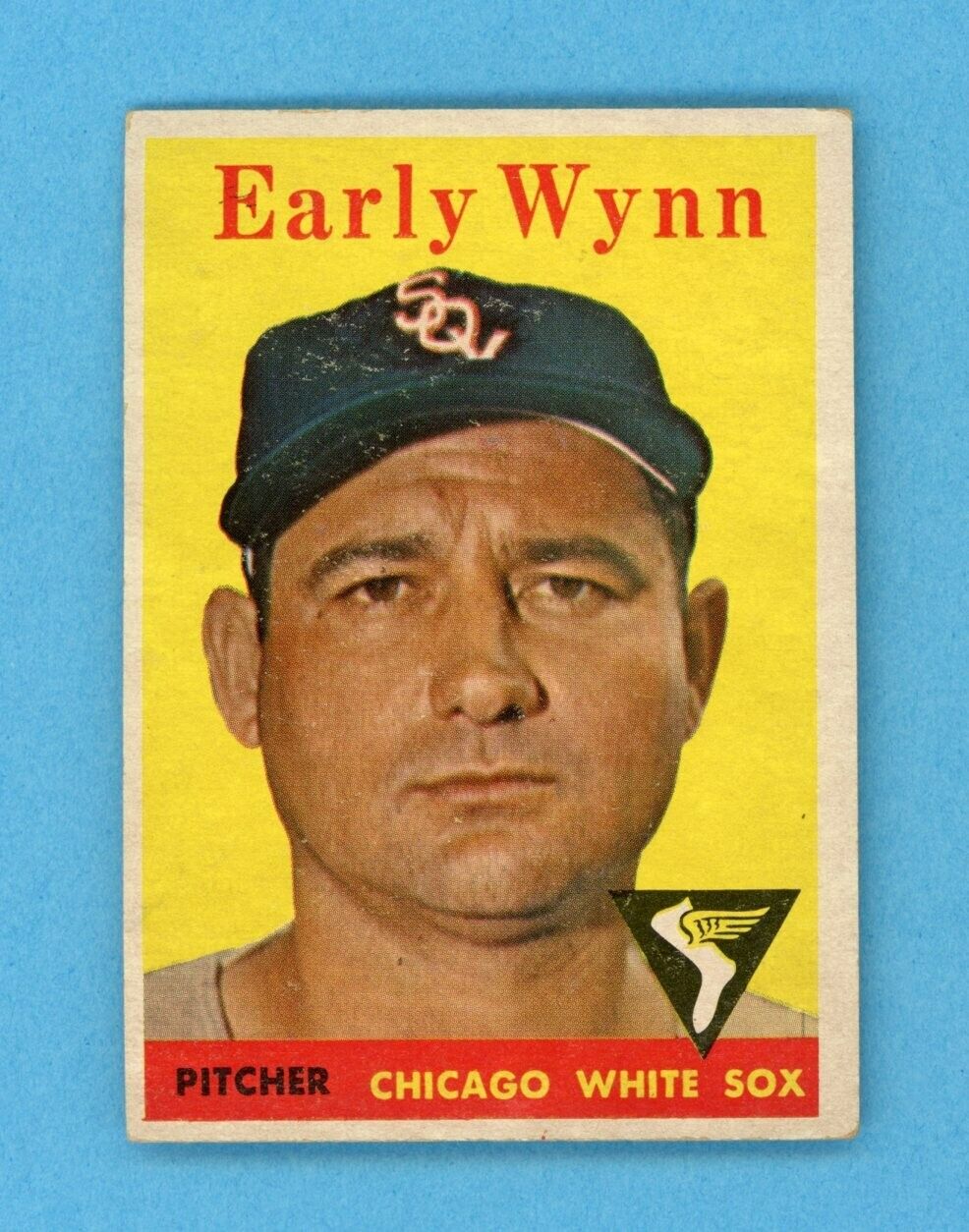 1958 Topps #100 Early Wynn Chicago White Sox Yellow Team Var Baseball Card Vg/Ex