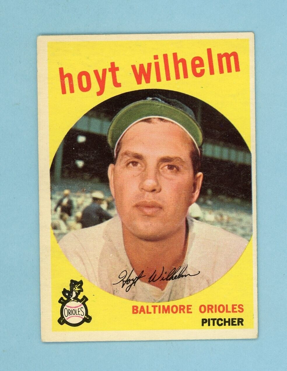 1959 Topps #349 Hoyt Wilhelm Baltimore Orioles Baseball Card EX - EX+