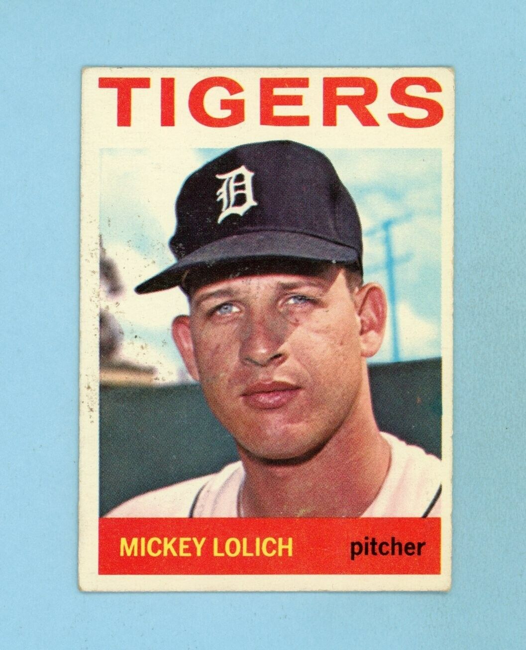 1964 Topps #128 Mickey Lolich Detroit Tigers Rookie Baseball Card EX