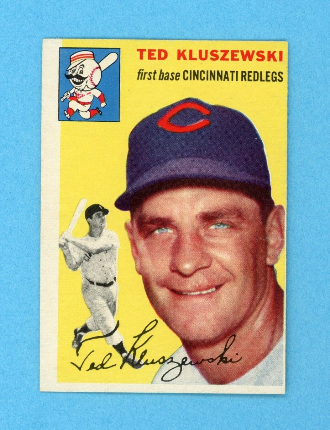 1954 Topps #7 Ted Kluszewski Cincinnati Redlegs Baseball Card NM o/c