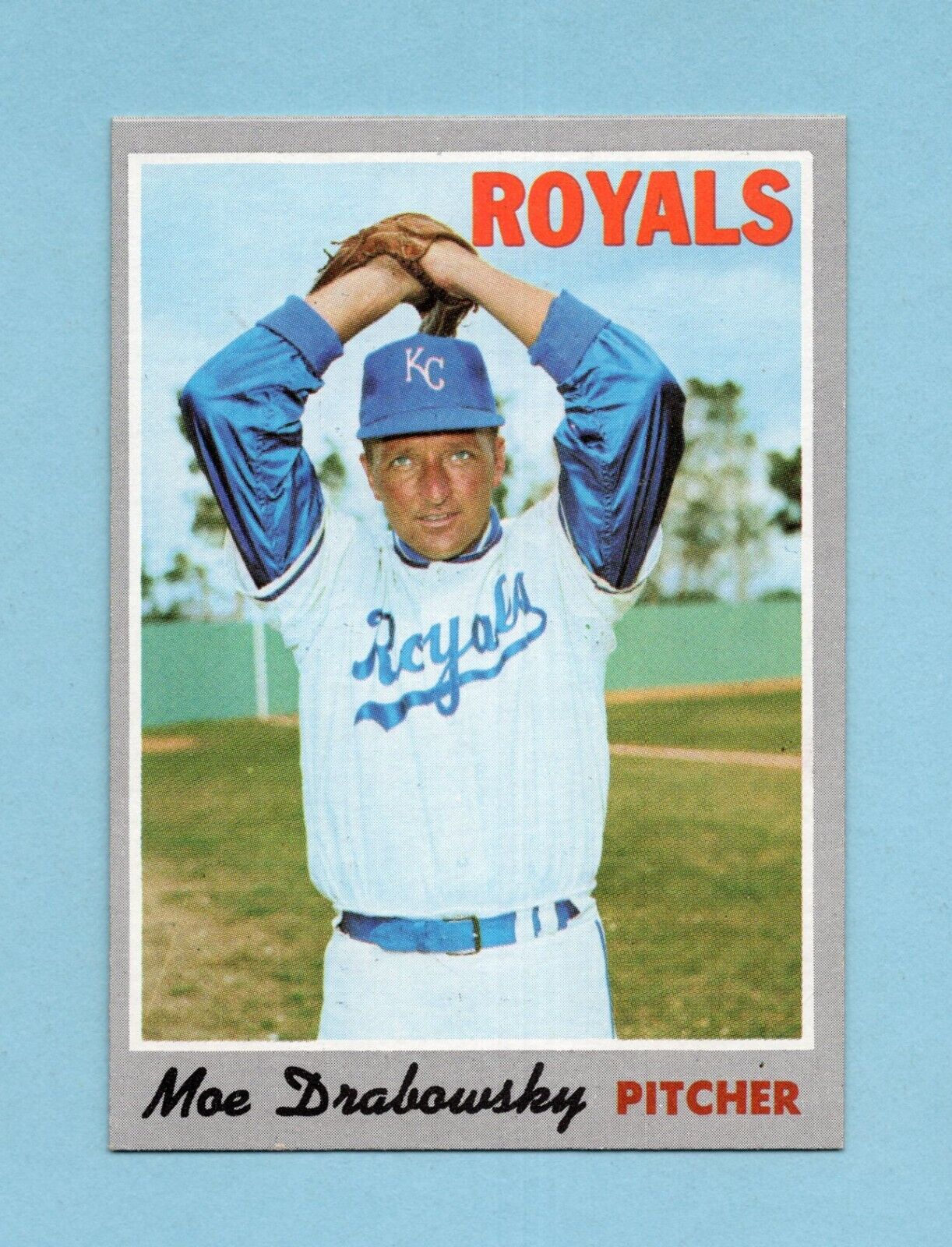 1970 Topps #653 Moe Drabowsky Kansas City Royals High Number Baseball Card NM