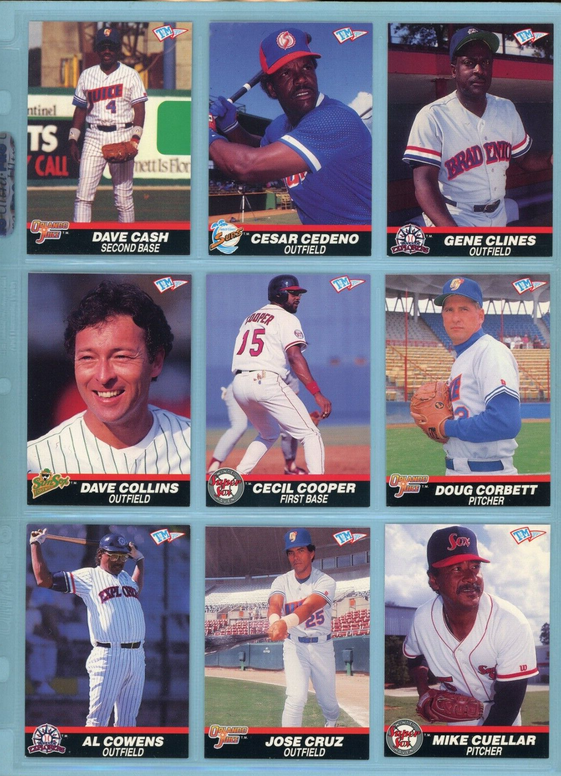 1989 T & M Sports Senior League Complete Set of 129 Different Baseball Cards NM