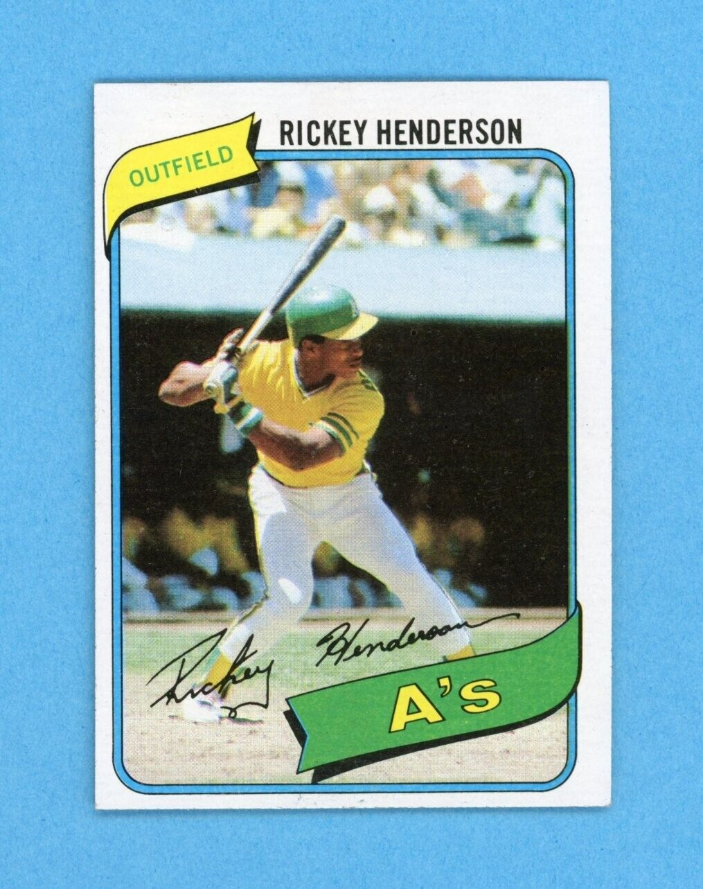 1980 Topps #482 Rickey Henderson Oakland A's Rookie Baseball Card Ex/Mt