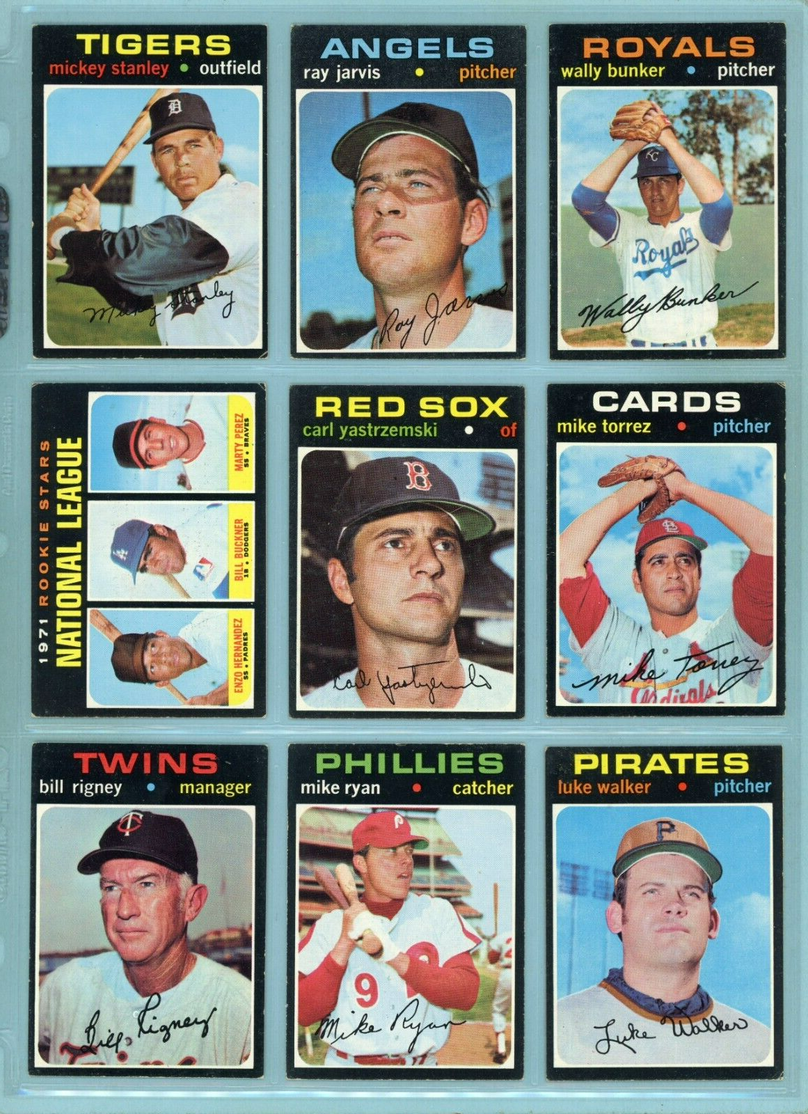 1971 Topps Starter Set Lot of 110 Different Semi-High Number Baseball Cards EX