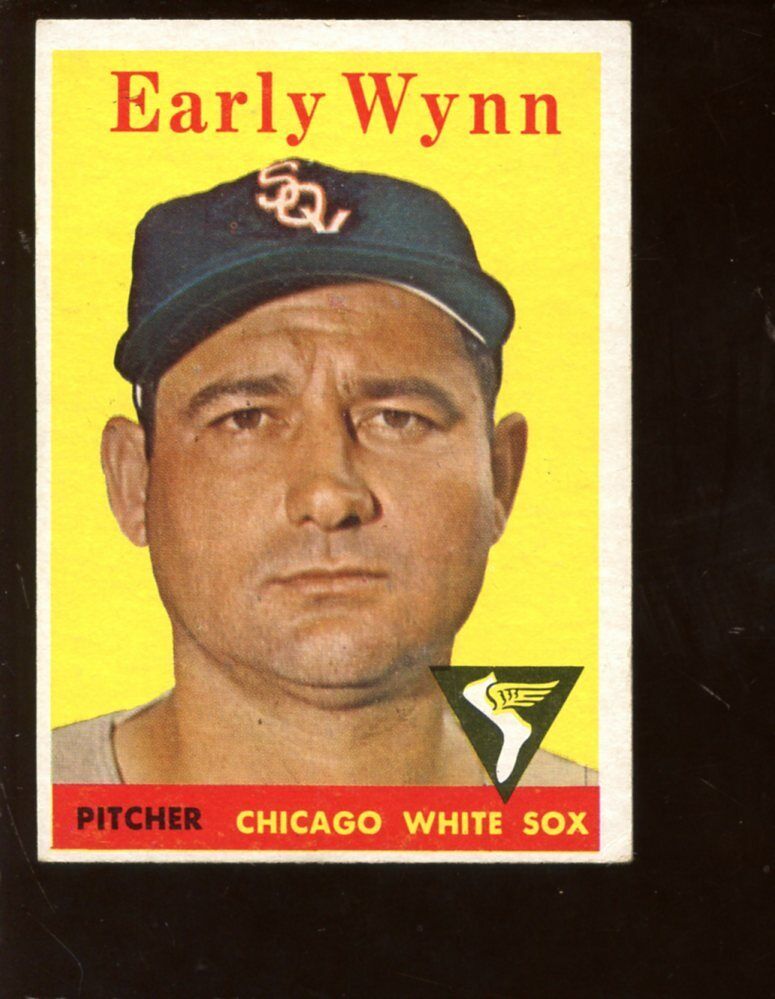 1958 Topps Baseball Card LOW #100 HOFER Early Wynn Yellow Variation EX