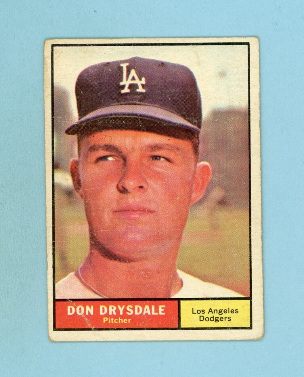 1961 Topps #260 Don Drysdale Los Angeles Dodgers Baseball Card Low Grade