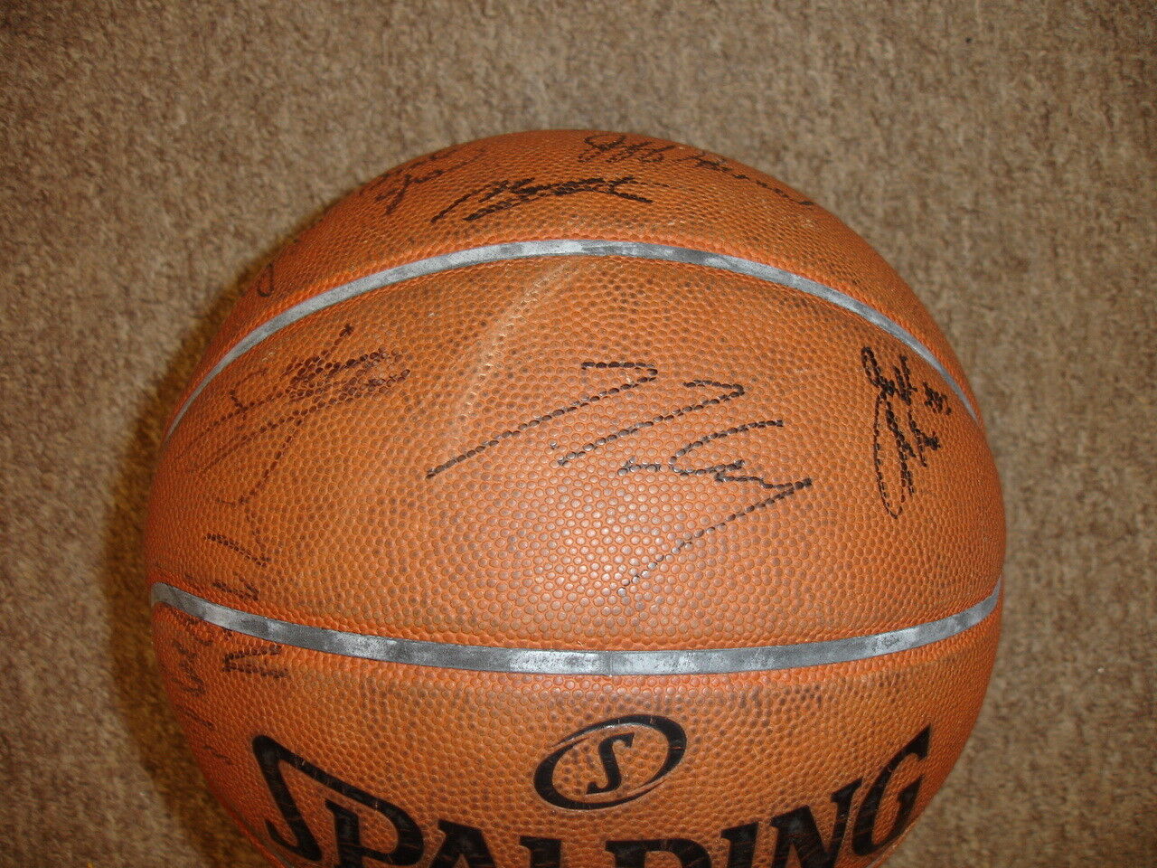 2012-13 Utah Jazz Team Signed Official NBA Basketball w/ LOA 21 signatures