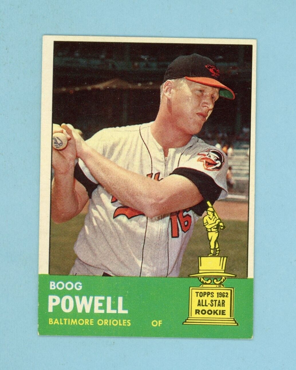 1963 Topps #398 Boog Powell Baltimore Orioles Baseball Card Ex/Mt-NM