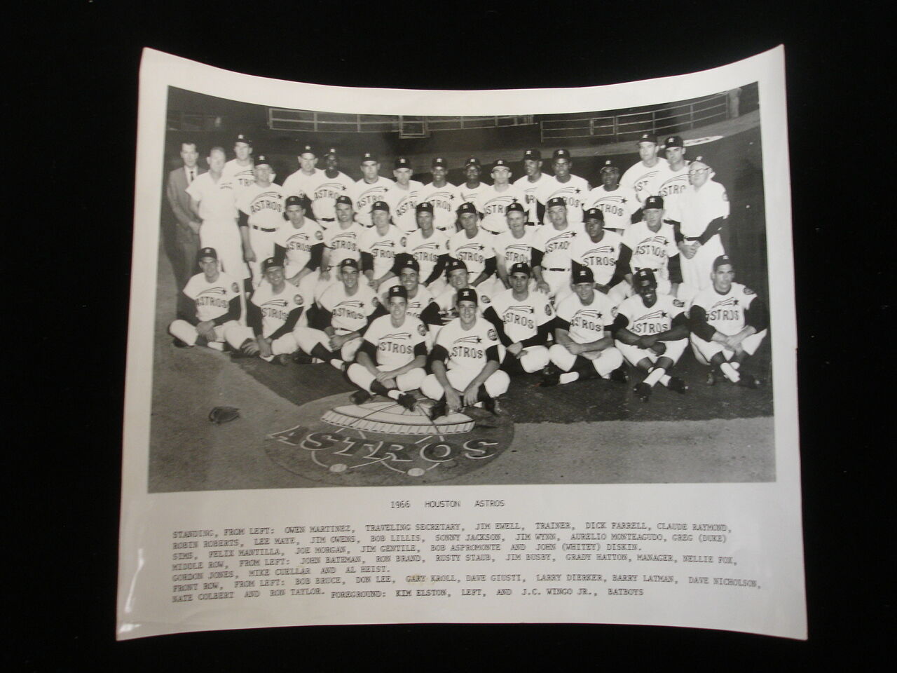 Vintage 1966 Houston Astros Team Photograph