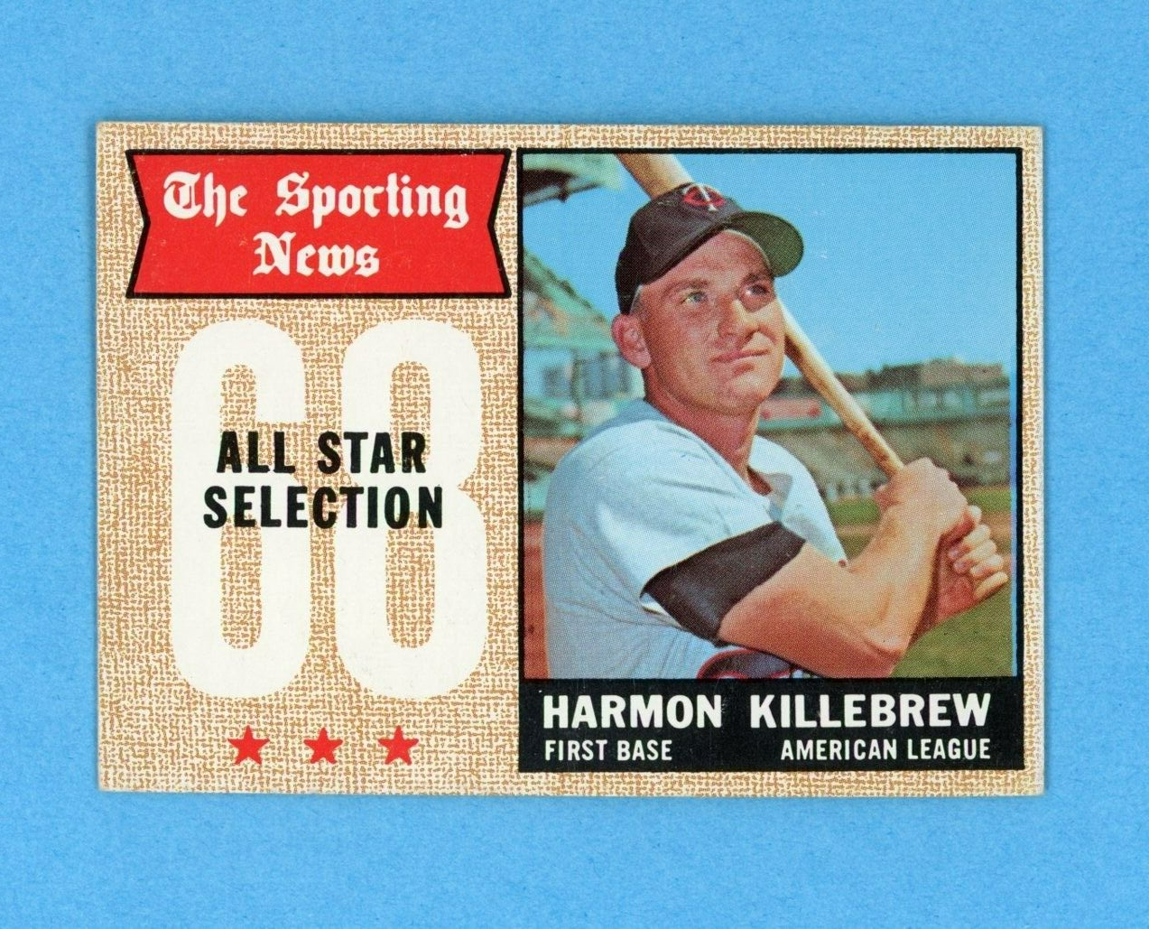 1968 Topps #361 Harmon Killebrew All-Star Minnesota Twins Baseball Card EX