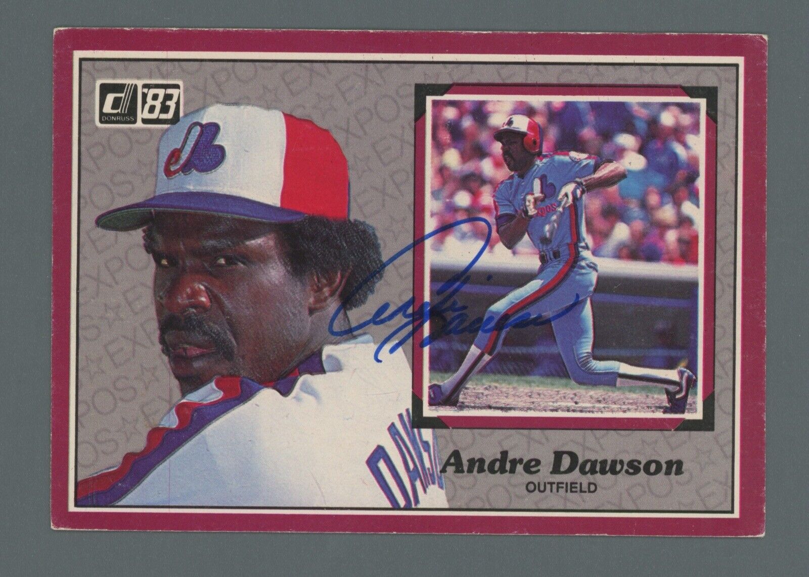 Andre Dawson HOF Signed 1983 Donruss Action All-Star Card #9 Auto w B&E Hologram