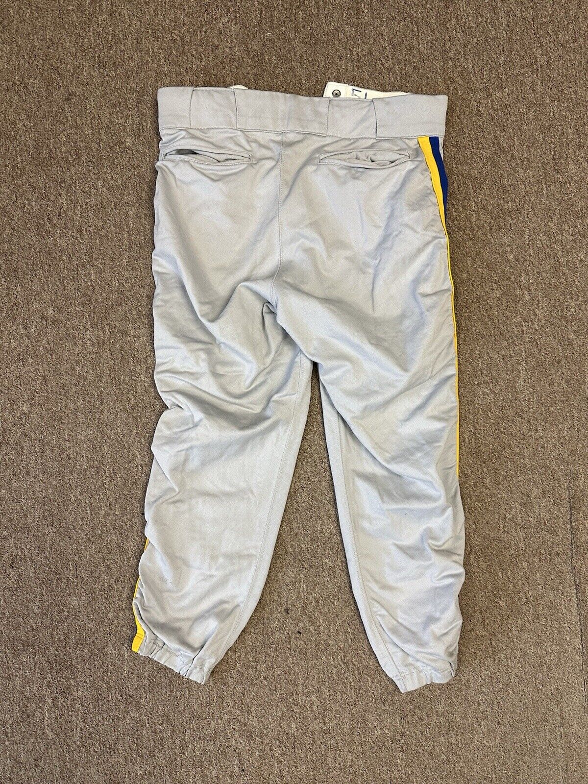 1992 Don Rowe Milwaukee Brewers Pitching Coach GAME USED Road Baseball Pants