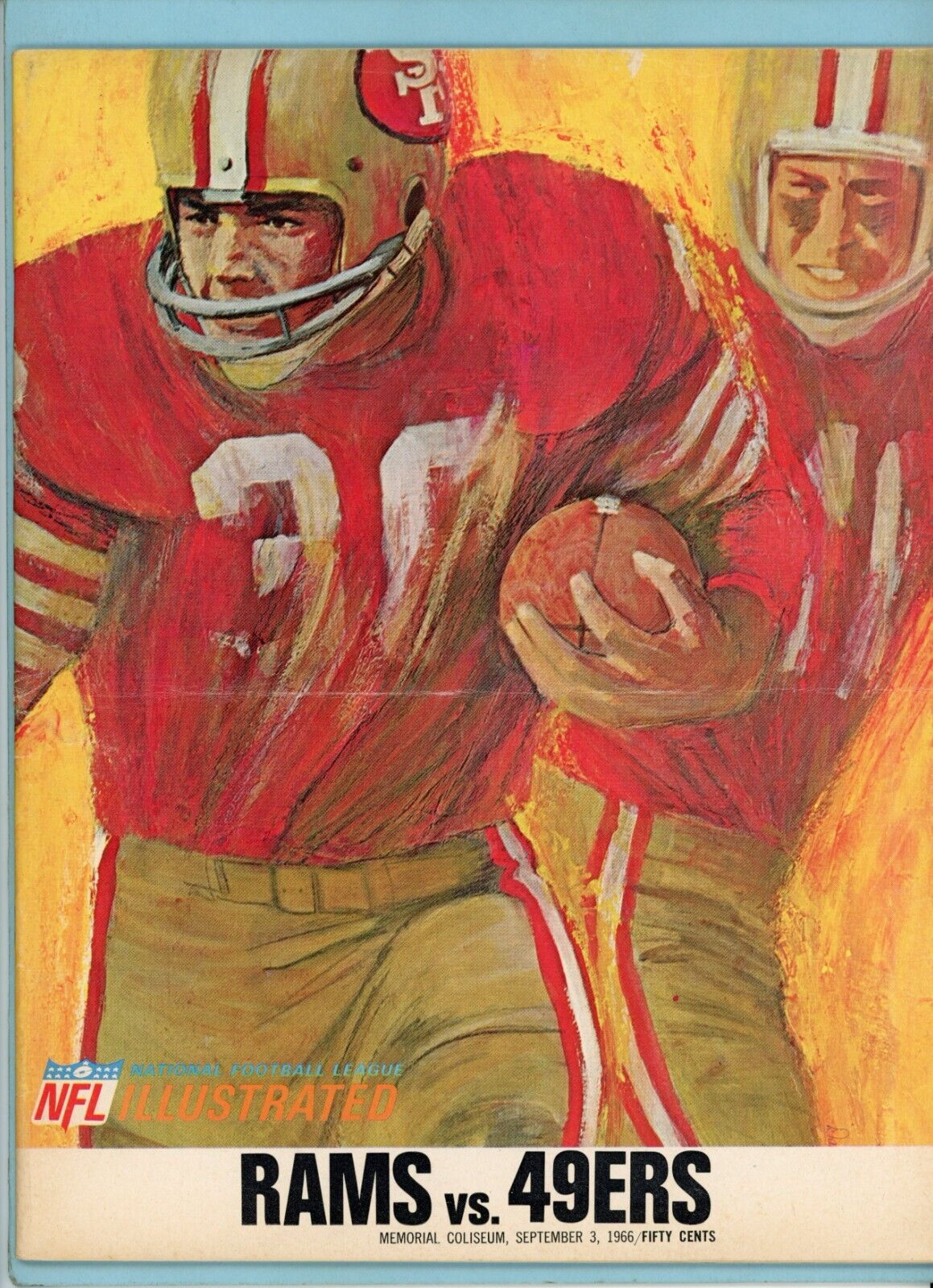 September 3, 1966 NFL Pre Season San Francisco 49ers vs Los Angeles Rams Program