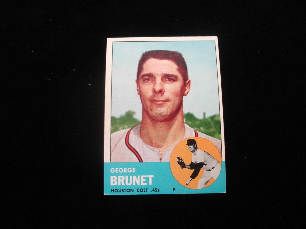 1963 Topps Baseball High Number Card-George Brunet-Houston Colt 45's-#538-EX-MT