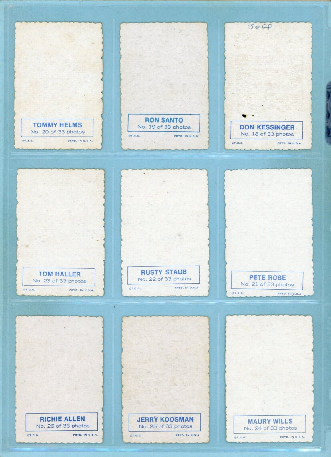 1969 Topps Deckle Edge Complete Set of 33 + 1 Variation Baseball Cards Low Grade