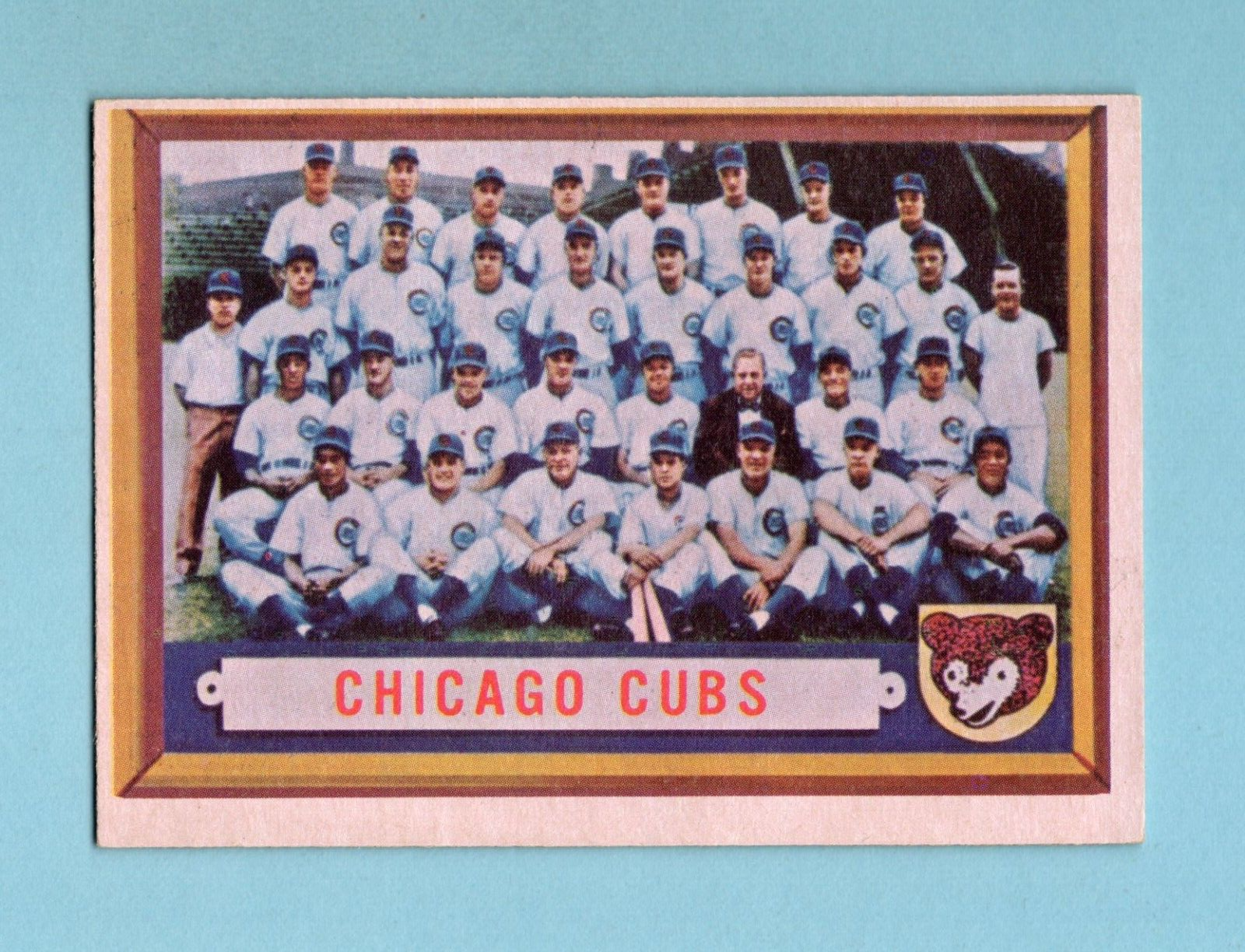 1957 Topps #183 Chicago Cubs Team Baseball Card NM o/c