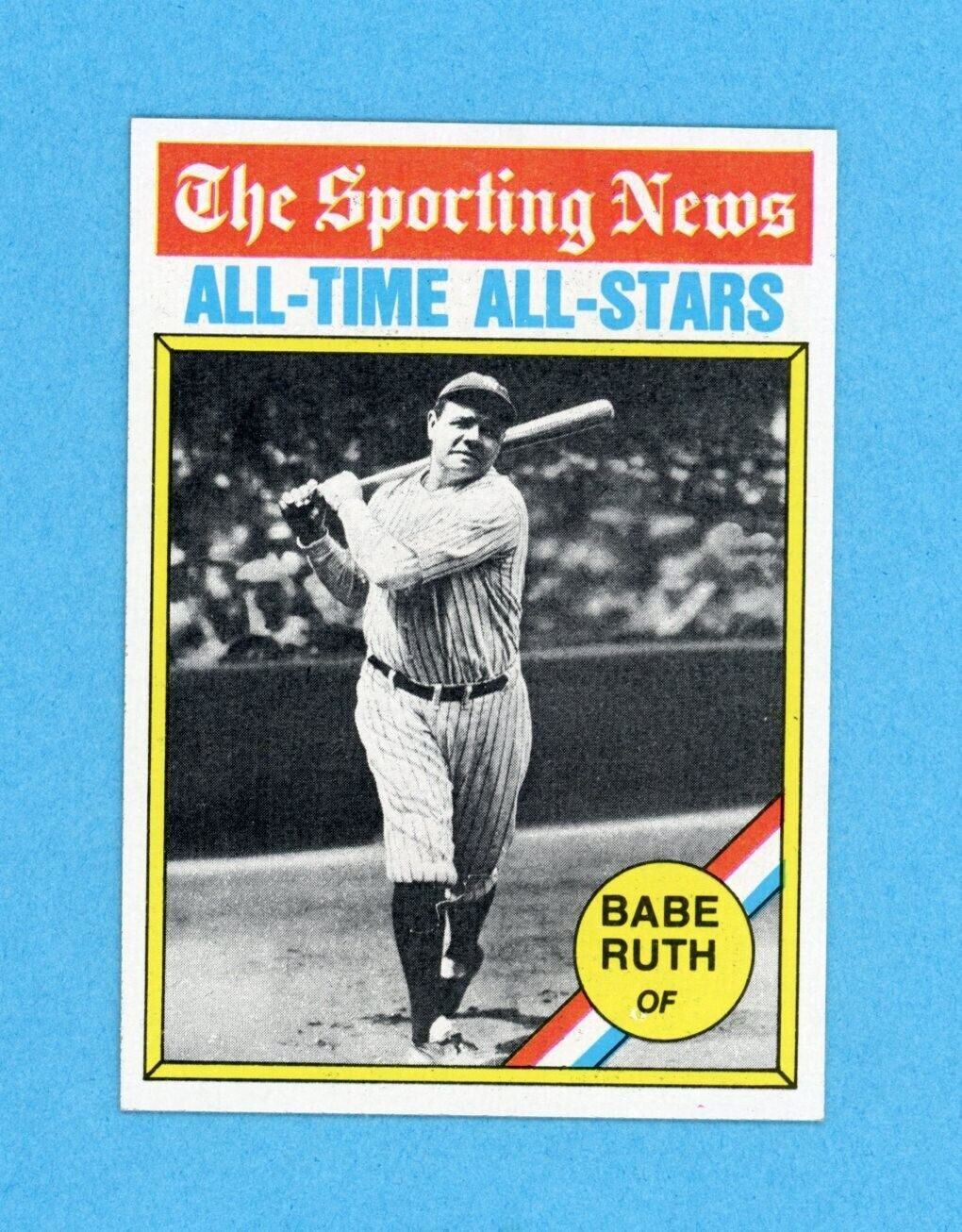 1976 Topps #345 Babe Ruth TSN All-Time All-Star Baseball Card NM