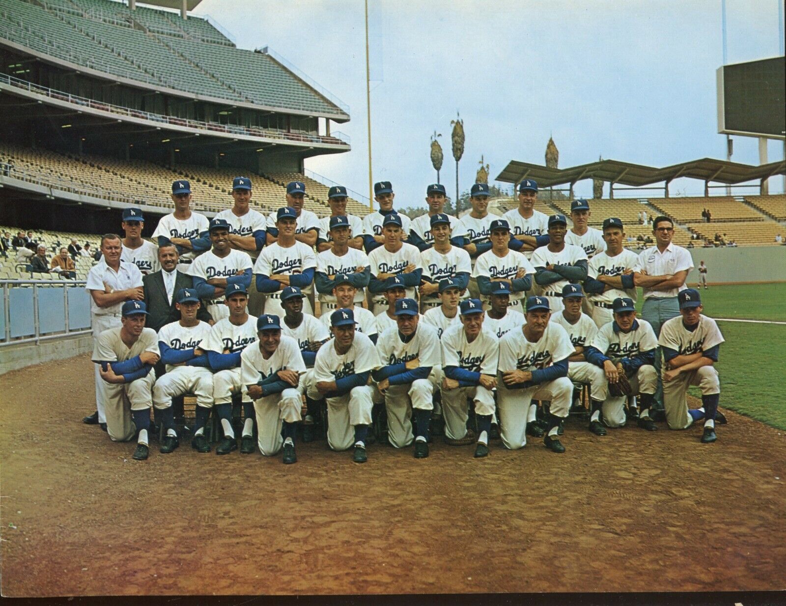 1962 Los Angeles Dodgers 8.5 x 11" Team Color Photo With Sandy Koufax