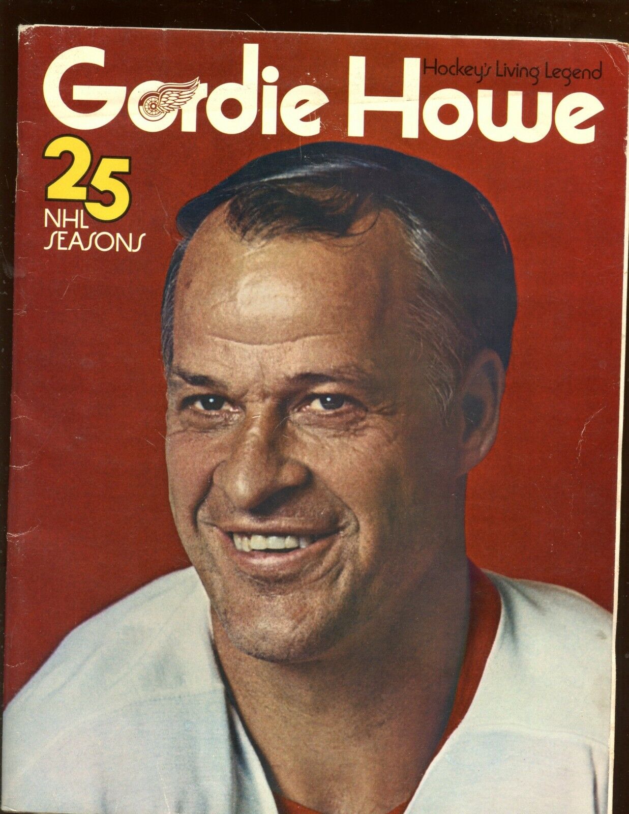 1970/1971 NHL Hockey Detroit Red Wings Yearbook Gordie Howe 25th Season EX