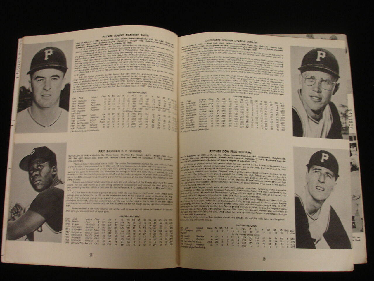 1959 Pittsburgh Pirates Baseball Yearbook