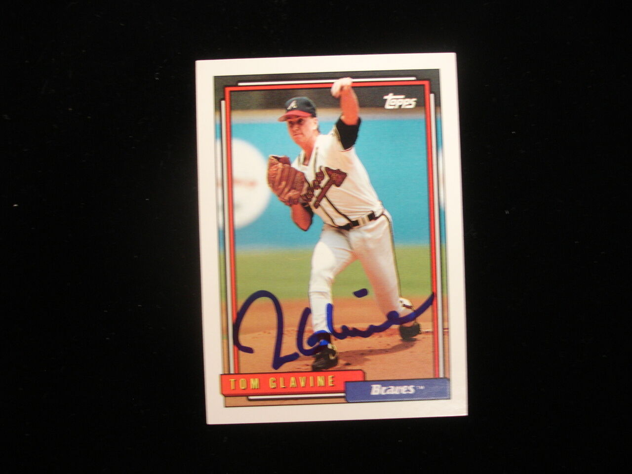 Tom Glavine Atlanta Braves Autographed 1992 Topps #305 Card